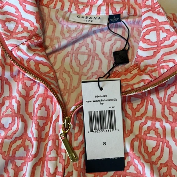 Cabana Life Napa Sport Zip Polo Sizes S and  XL - Picture 14 of 15